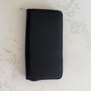 Black vegan leather wallet
